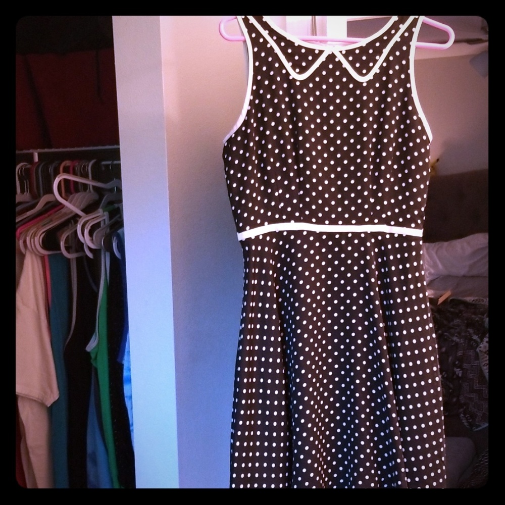 Lc lauren conrad polka dot peter pan collar dress